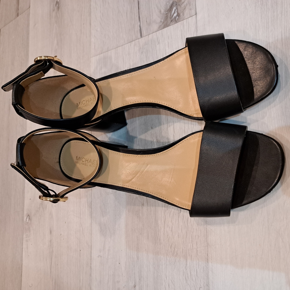 Michael Kors Black Heels with Sleek Ankle Strap
